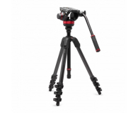 Manfrotto 055 Video Carbon Black z głowicą 502AH - 1486314 - zdjęcie 1